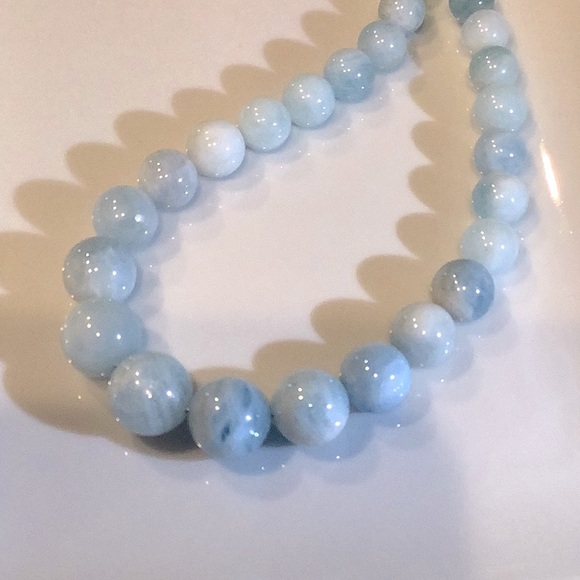 Jay King Sterling Silver Aquamarine Beaded Necklace With Extension Clasp! - Picture 5 of 11